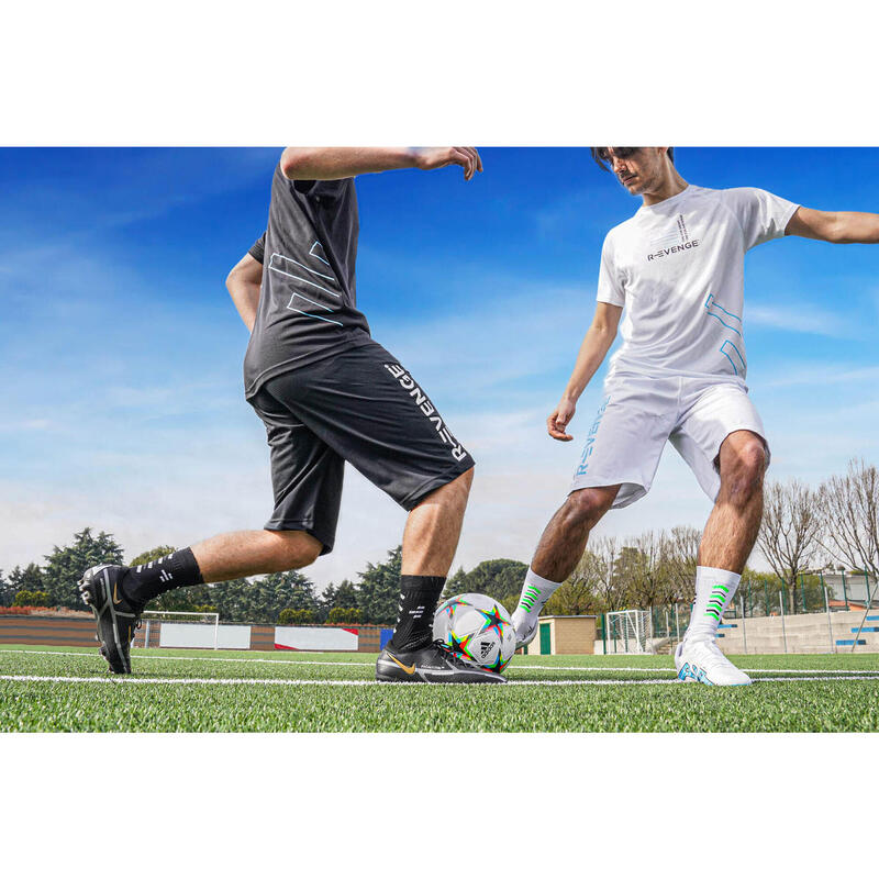 Calcetines de fútbol blancos antideslizantes.