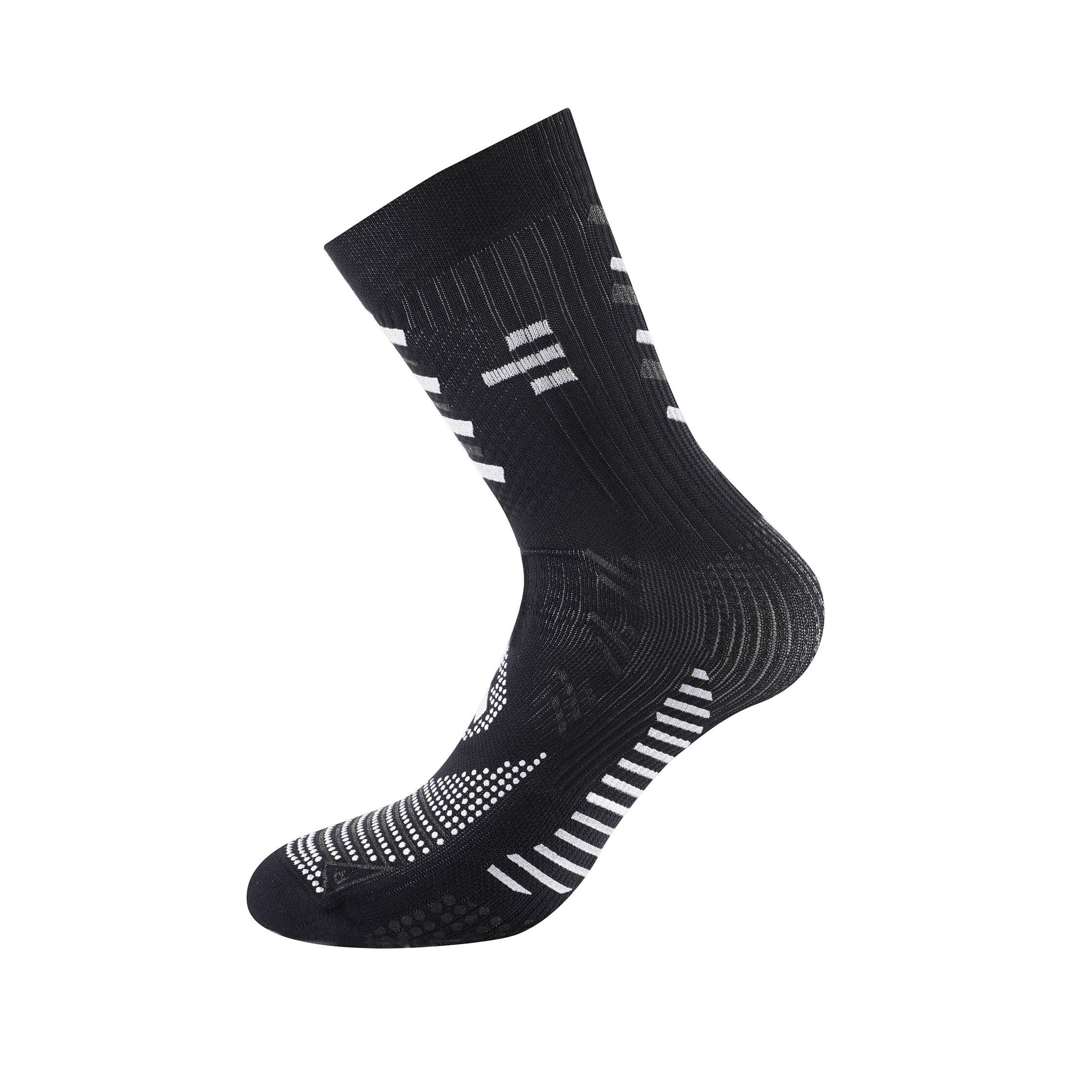 Black non-slip soccer socks.