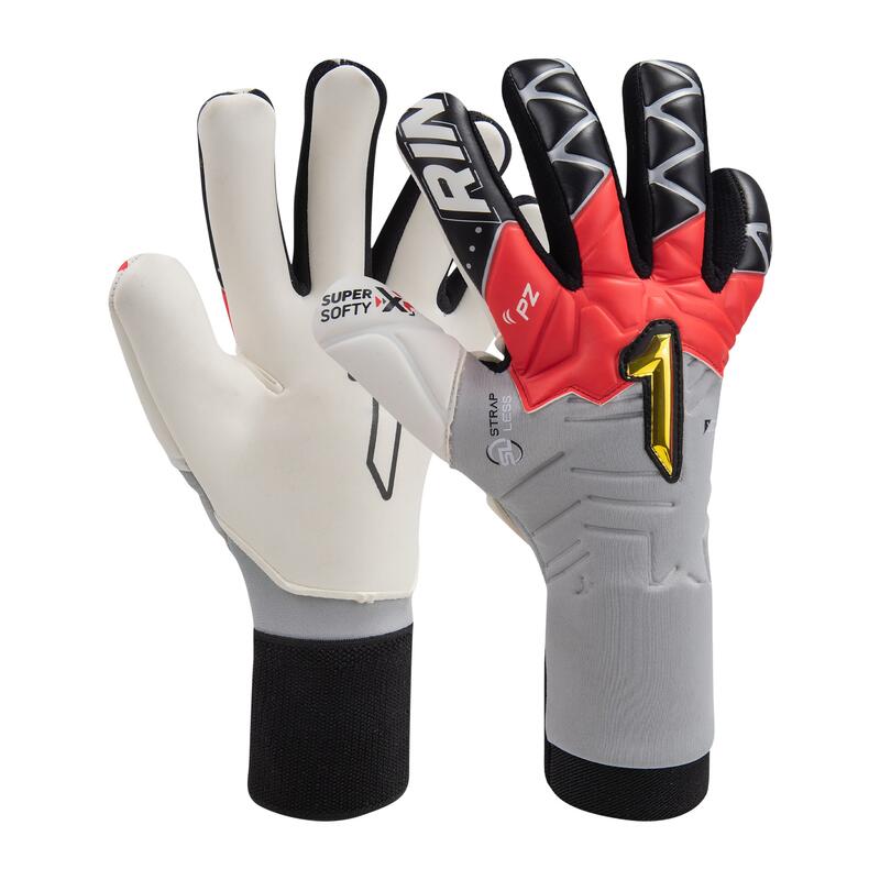 Gants De Gardien De But Adulte Rinat Xtreme Guard Zhero Semi  Gris/rouge/blanc