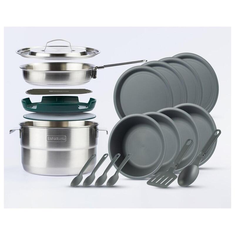 Conjunto De Cozinha Inox - Utensílios De Cozinha - 4 Pessoas - Campismo Trekking