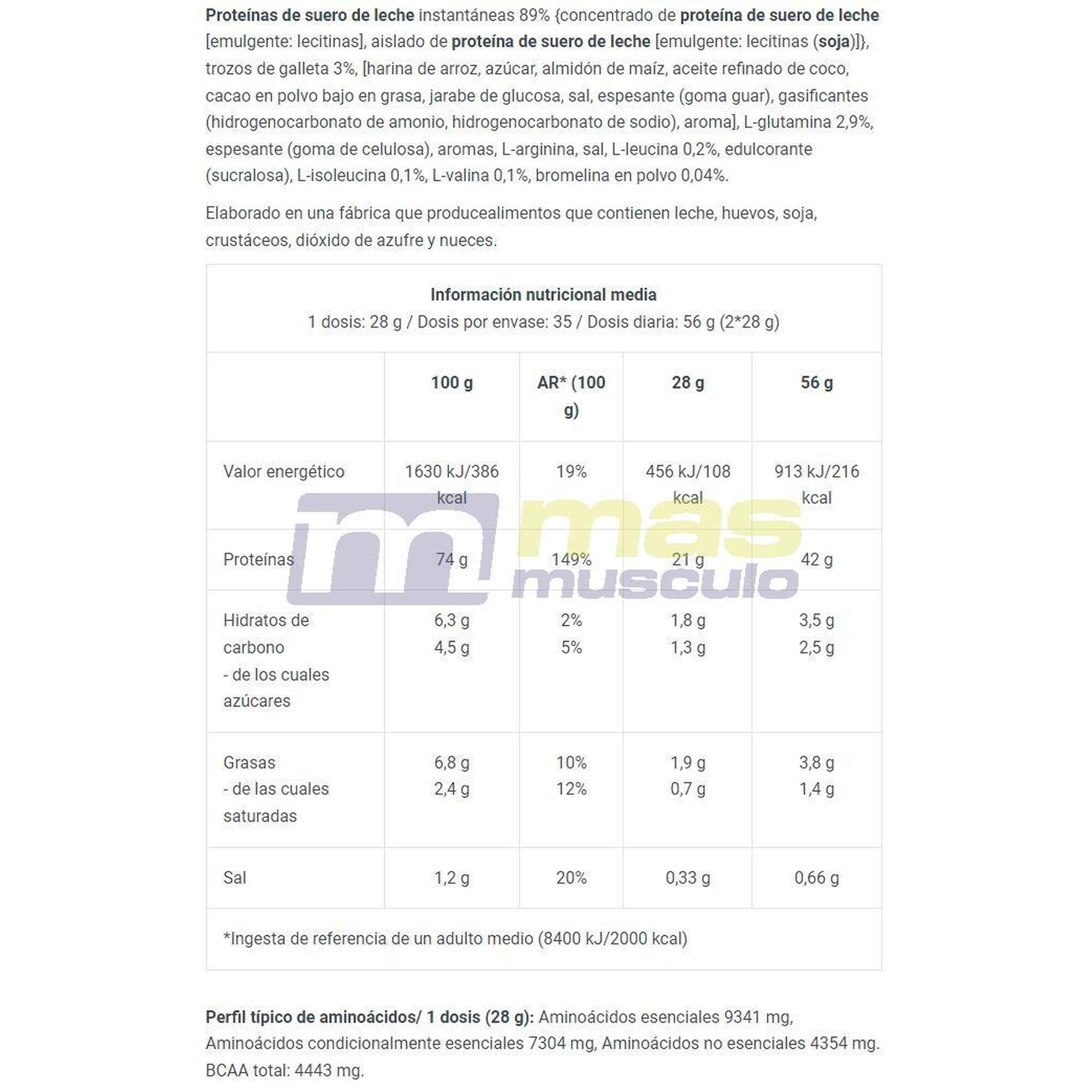 BioTech USA - 100% Pure Whey x 454g - Baja en azúcar - Con glutamina y arginina