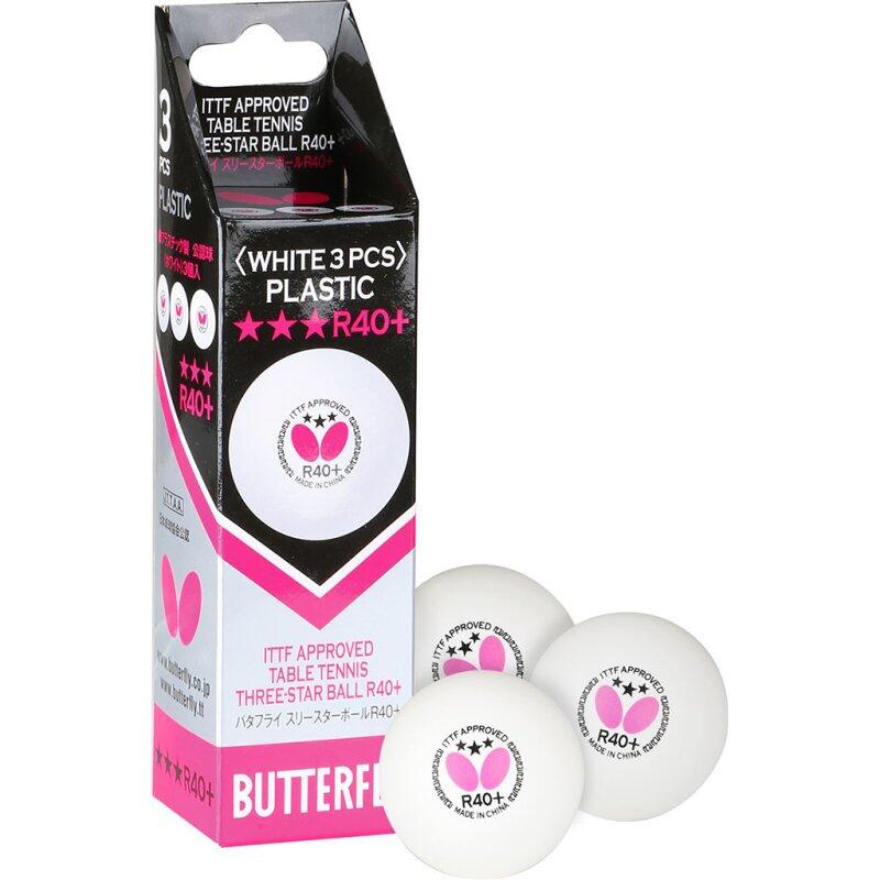 BUTTERFLY Butterfly Tischtennisbälle R40+ weiß ( 3er Set )