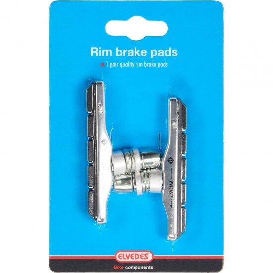 Paire de patins de frein plus porte patins alu Elvedes V-type 3/3