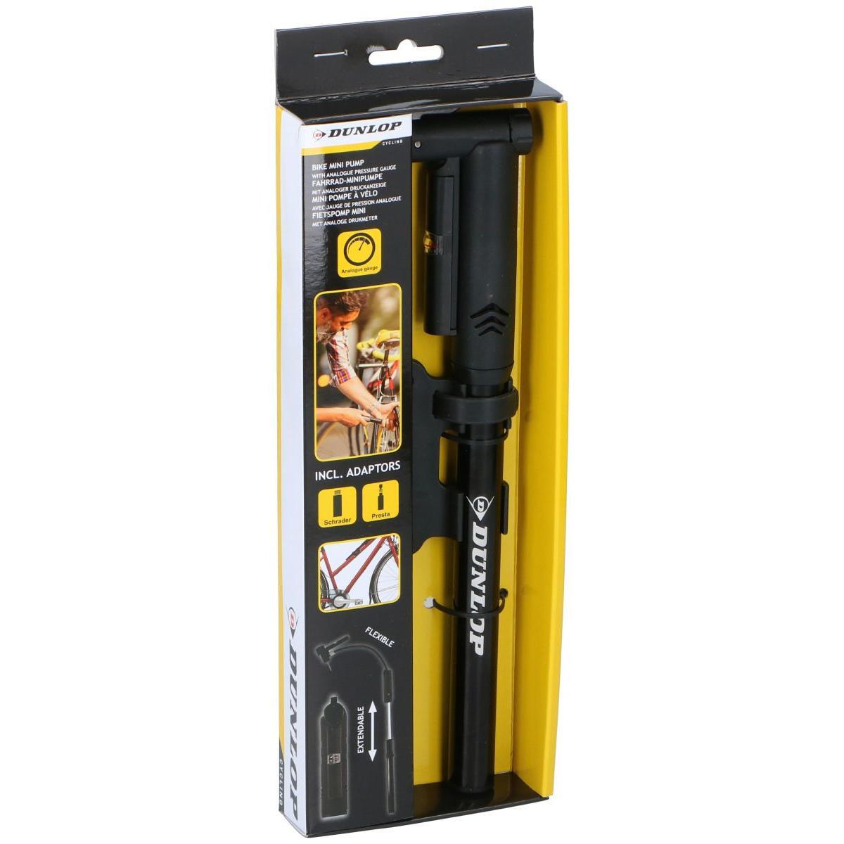 Pompka rowerowa Dunlop z manometrem 6/7