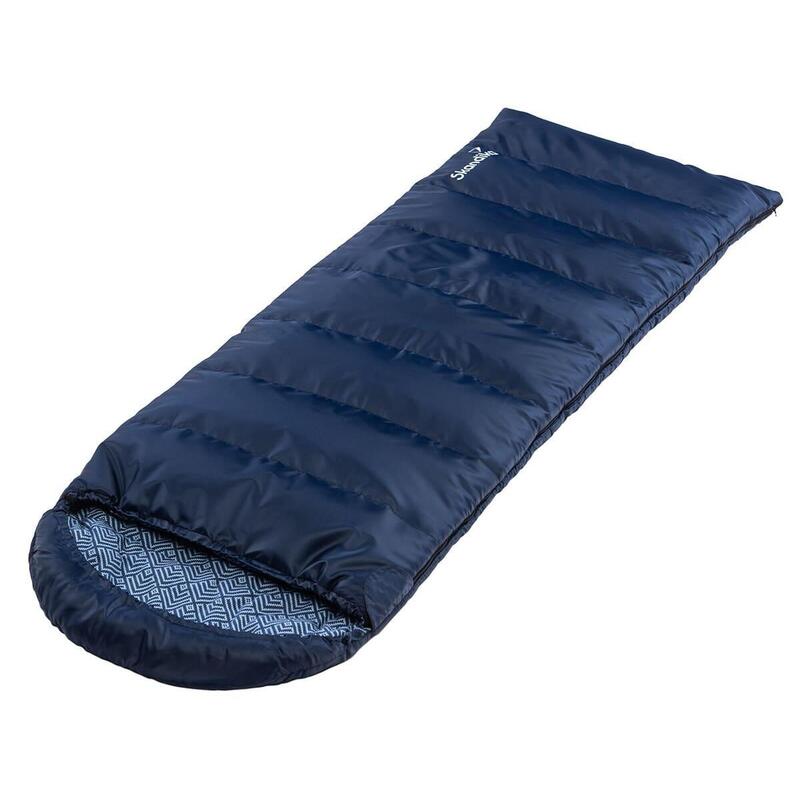 Śpiwór kempingowy Dundee indygo prawy, 2°C, 3 sezony