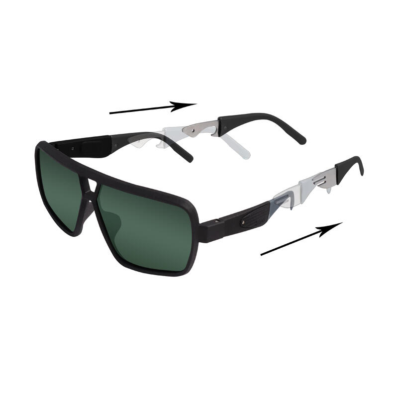 Marco Polo EX001 journey Sunglasses - Matte Black / G15 Army Green