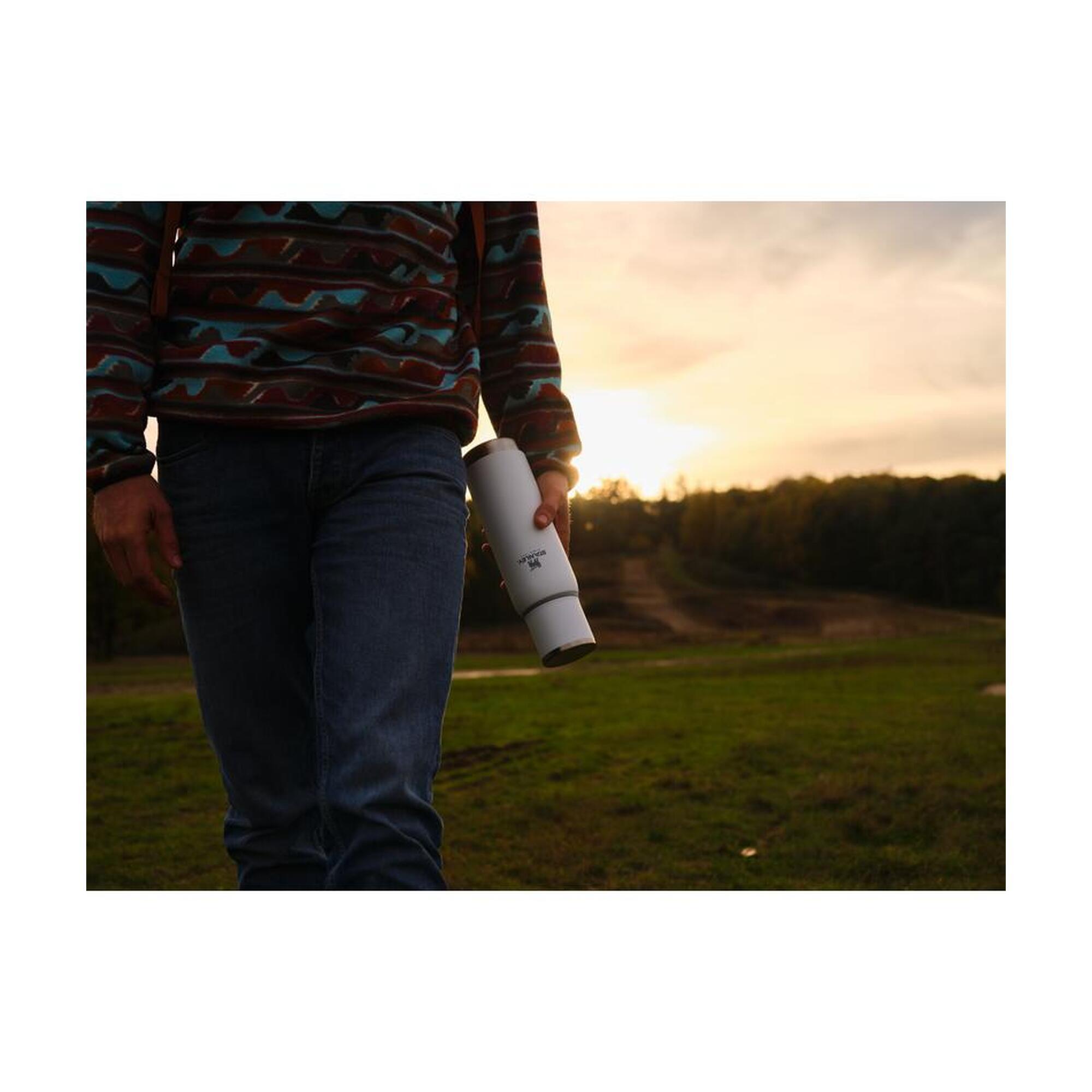 Isolierflasche 0,75L 'To-Go' Thermoskanne Kaffee Doppelwandig Edelstahl Wandern