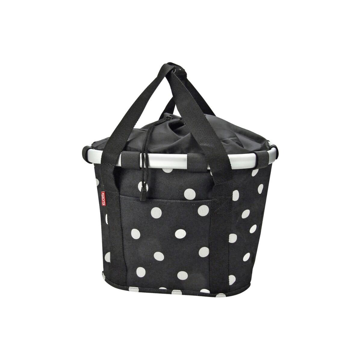 KLICKFIX Cestino per biciclette Nero con pois