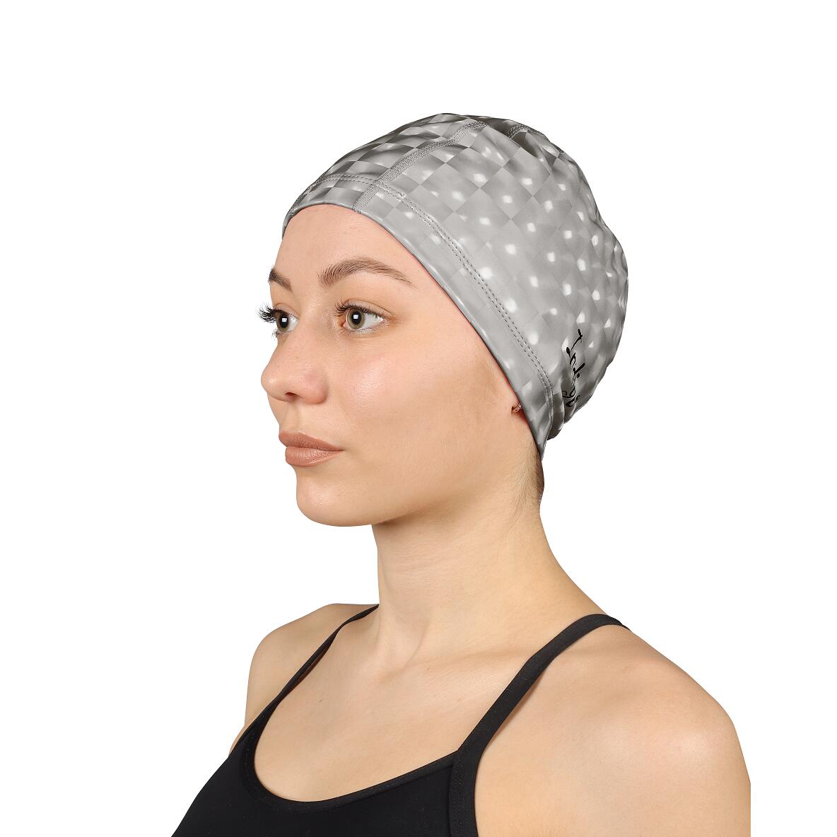 Zwemcap Gebreid Rubber Met 3D-Effect INDIGO 3/3