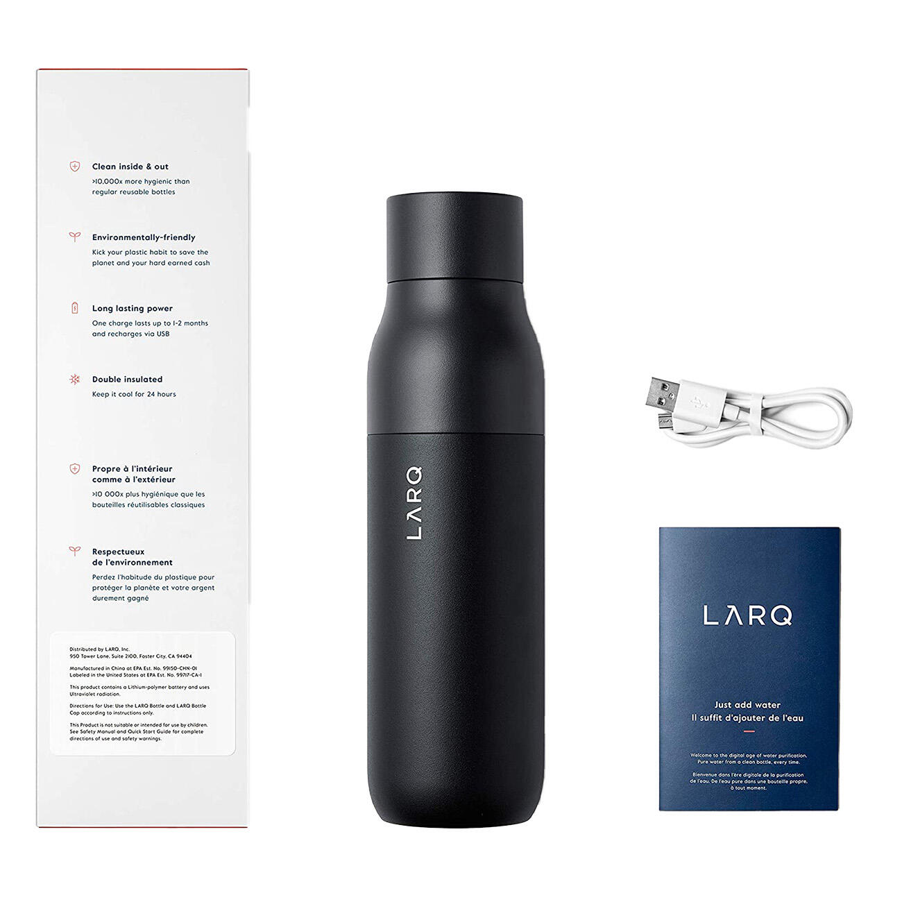 Bouteille LARQ en Noir Obsidienne de 500ml 7/7