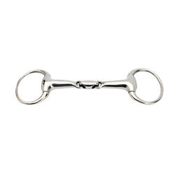 Mors 2 anneaux pour cheval double joint inox Horka