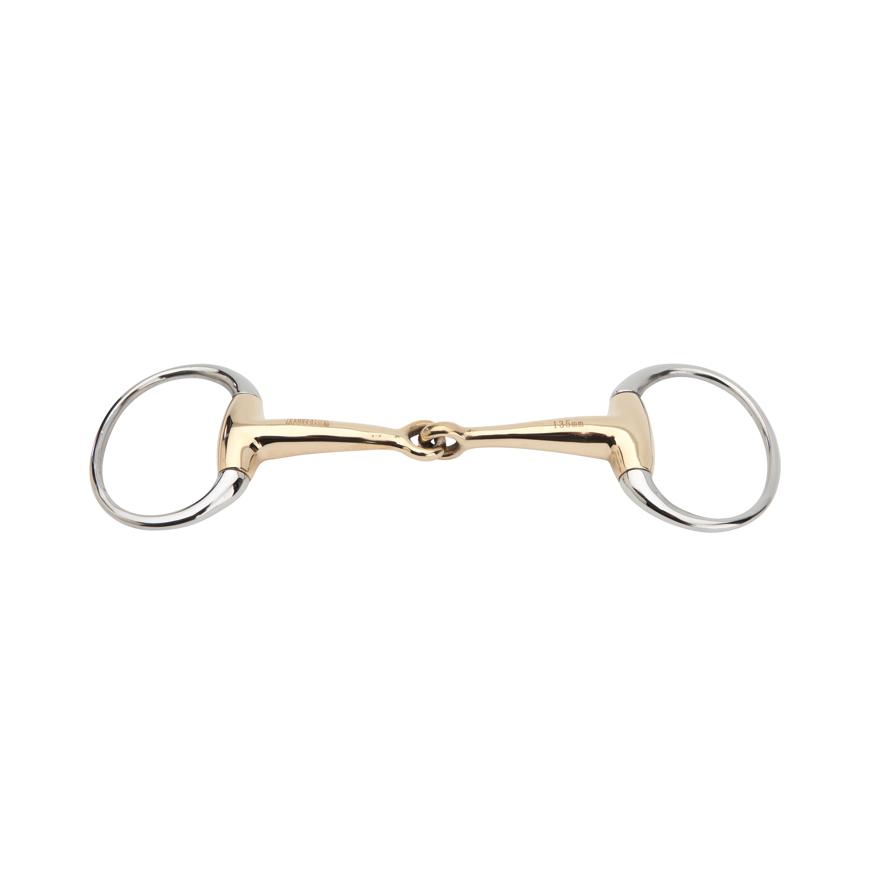 Horka - Mors 2 Anneaux Pour Cheval Avec Joint Articulé Horka - Mors - Gris|jaune - 11,5 Cm - Decathlon