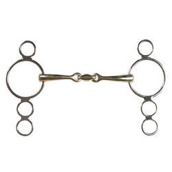 3-rings pessoa bit voor dubbelgebroken paarden Horka