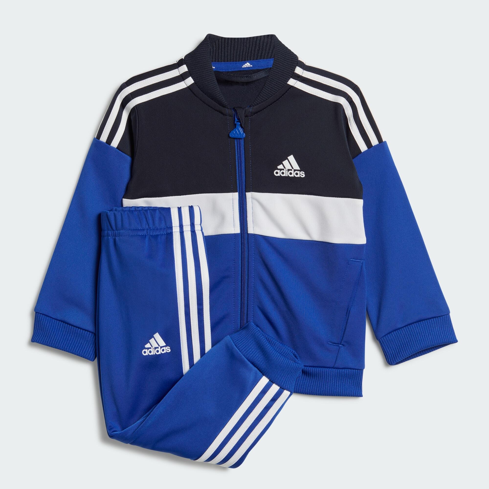 Tiberio 3-Stripes Colorblock Shiny Trainingspak Kids 4/5