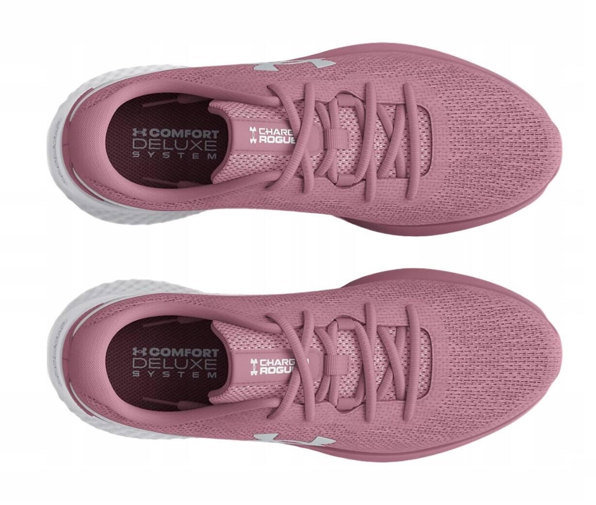 Chaussures de course Femmes Under Armour Charged Rogue 3 Knit blanc 3/5