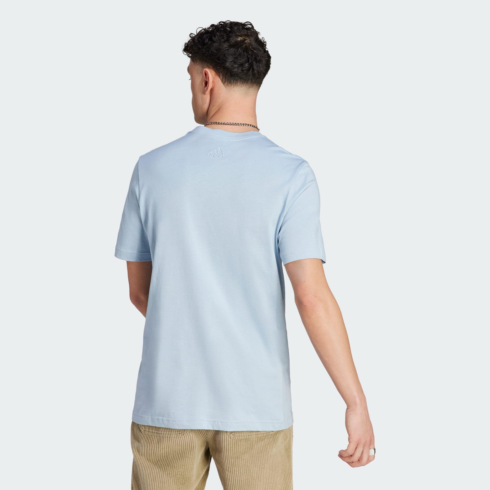 T-shirt avec logo brodé linéaire en jersey Essentials 3/5