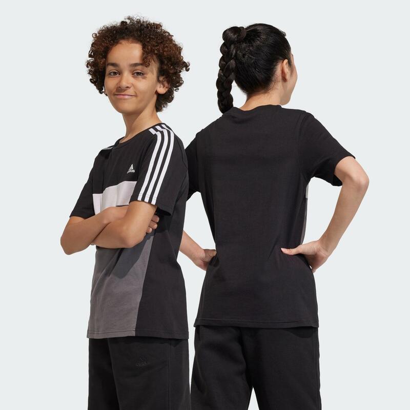 Tiberio 3-Stripes Colorblock Cotton Tee Kids