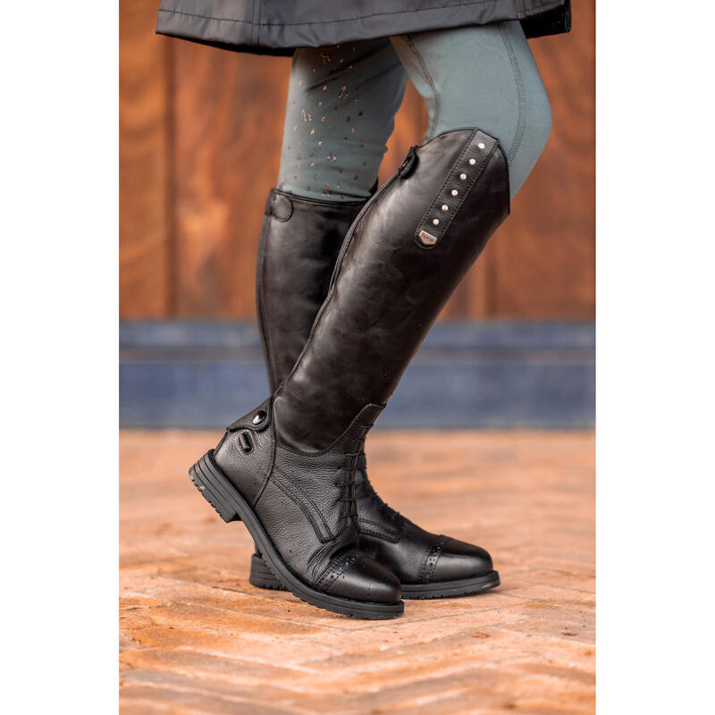 Bottes d'équitation avec cristaux enfant Horze Portland