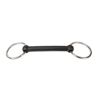 Rubber bit 2 ringen voor paard horka