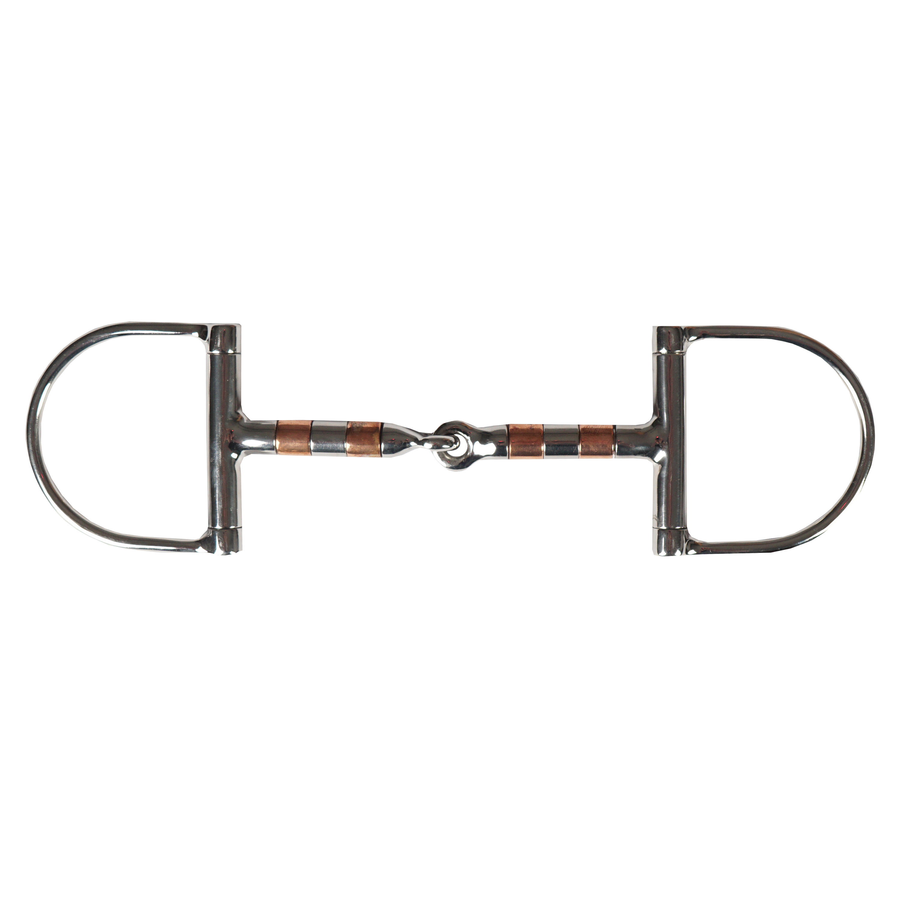 Horka - Mors 2 Anneaux En D Pour Cheval Avec Joint Articulé Rouleaux En Cuivre Horka - Mors - Gris|marron|orange - Decathlon