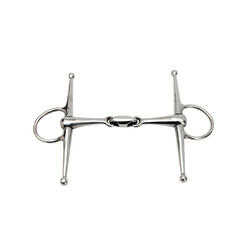 Mors aiguille pour cheval à joue pleine double joint inox Horka