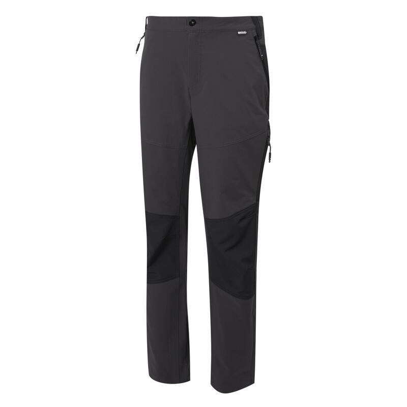 Pantalón senderismo hombre resistente Regatta Questra V, gris oscuro