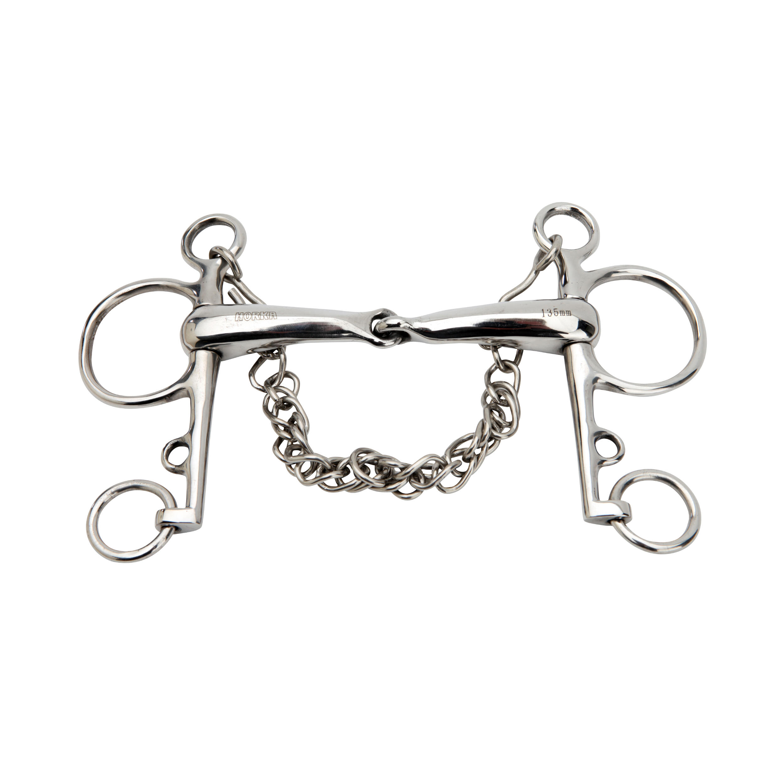 Horka - Mors De Bride Pour Cheval Articulé Acier Inoxydable Horka Pelham - Mors - Gris - 125 Mm - Decathlon