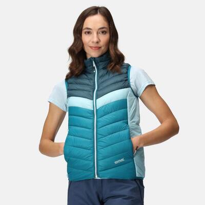 Bodywarmer wandelen dames geïsoleerd waterafstotend harrock ii