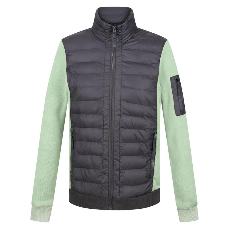 Forro Polar Colliston Colores Sólidos de Deflector para Mujer Gris Seal, Verde