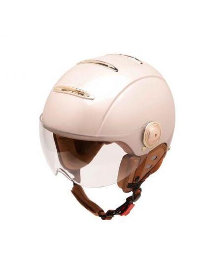 Casco da bici urbano Jet Tandem Cream con visiera