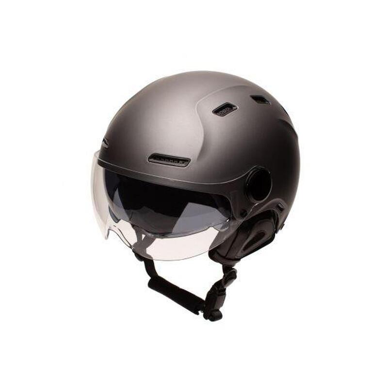 Casco da bici urbano Jet Cadence Titan opaco con visiera