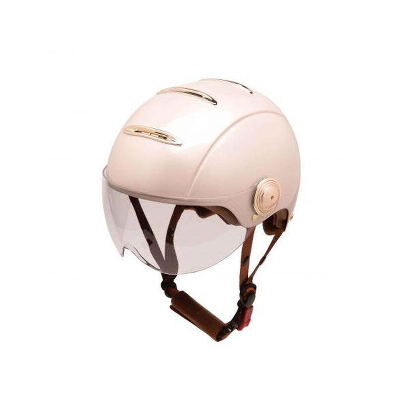 Casque urbain Jet Tandem Champagne avec visière