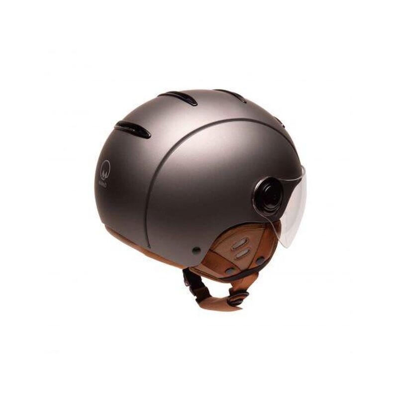 Casque urbain Jet Tandem Titan mat avec visière