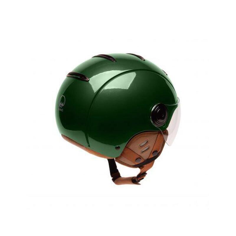 Casque urbain Jet Tandem Green avec visière