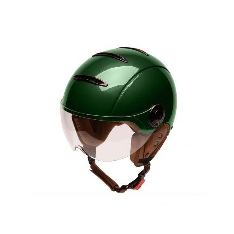 Casque urbain Jet Tandem Green avec visière