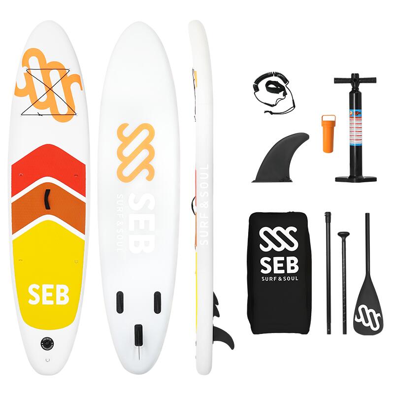 SEB SUP 11.0 Gris - Naranja Neón / tabla de sup inflable - remo - tabla de sup