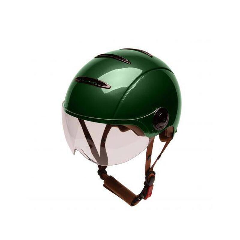 Casque urbain Jet Tandem Green avec visière