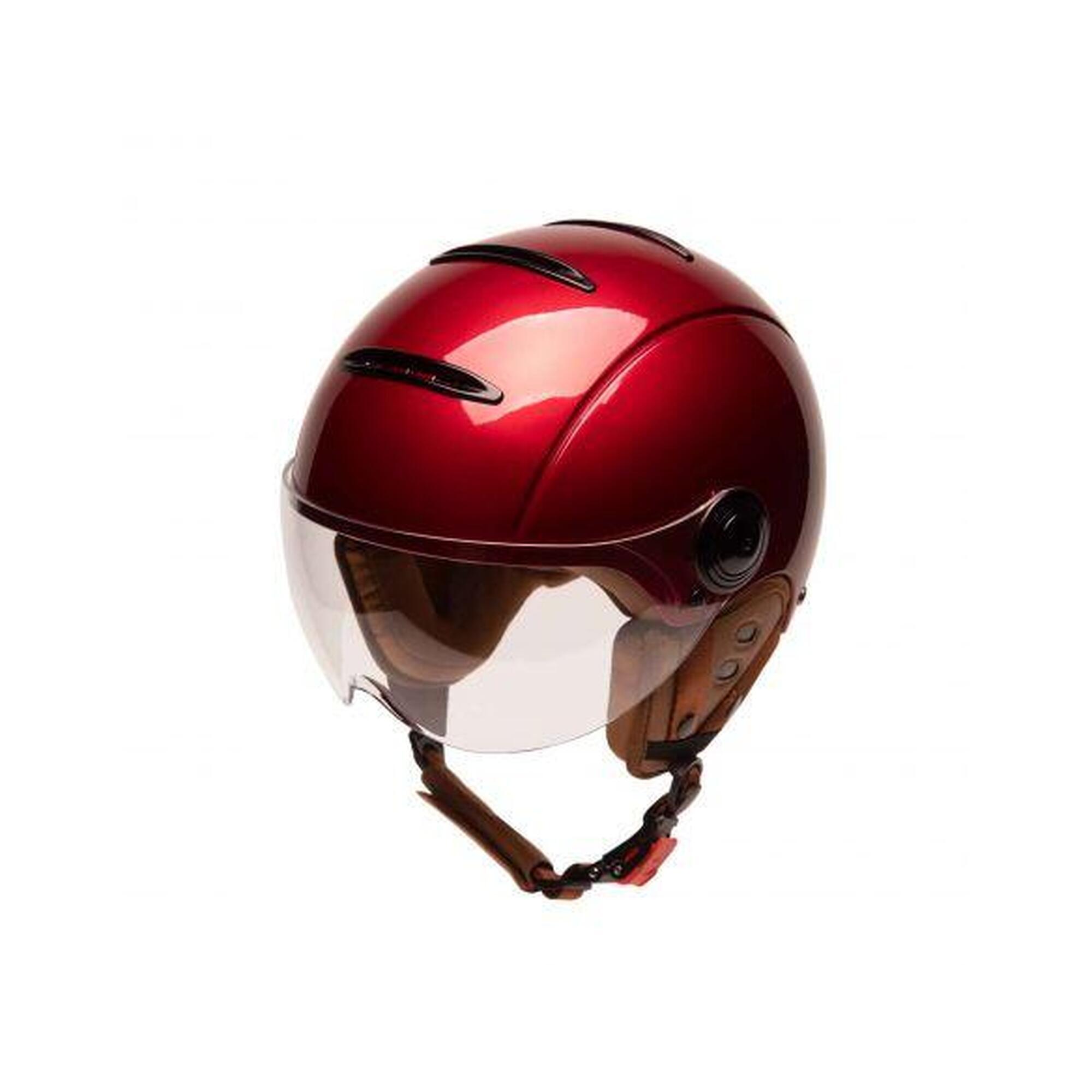 Capacete urbano Jet Tandem Cherry com viseira