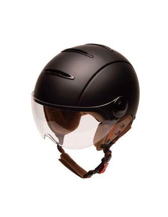 Casque urbain Jet Tandem Noir mat avec visière
