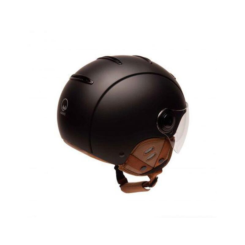 Casco da bici urbano Jet Tandem Nero opaco con visiera