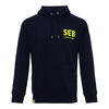 SEB Sweat à Capuche Blue - Neon Jaune / Pull - Hoodie - Bleu - Coton bio