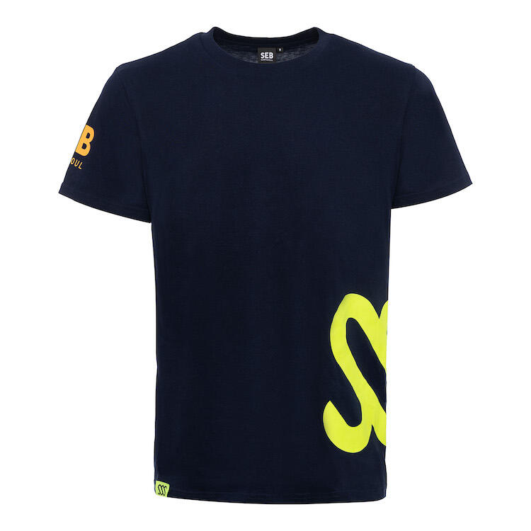 SEB Tee Blue - Neon Jaune / T-shirt - Blue - Coton Bio - Neonjaune