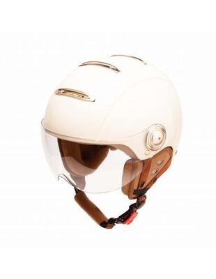 Casco da bici urbano Jet Tandem Cream con visiera