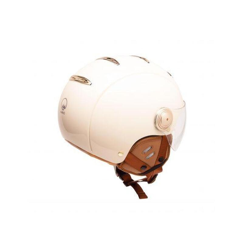 Casque urbain Jet Tandem Crème avec visière