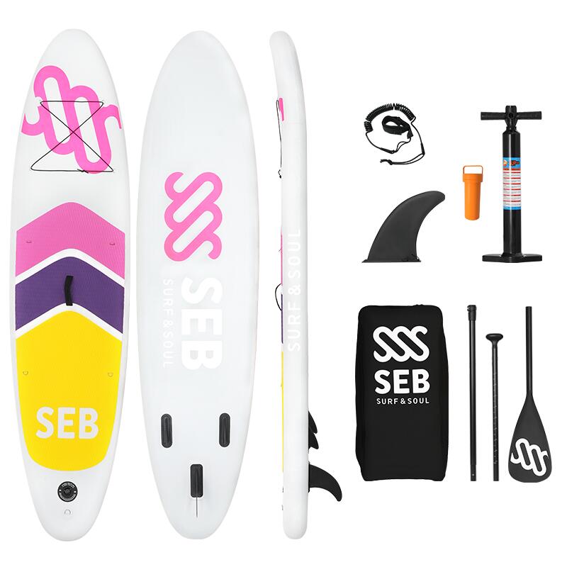 SEB SUP 10,6 Grigio - Rosa Neon / Sup Board Gonfiabile - Tavola sup