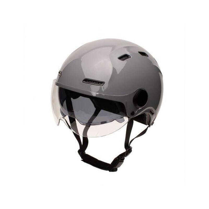 Casque urbain Jet Cadence Gris Nardo avec visière