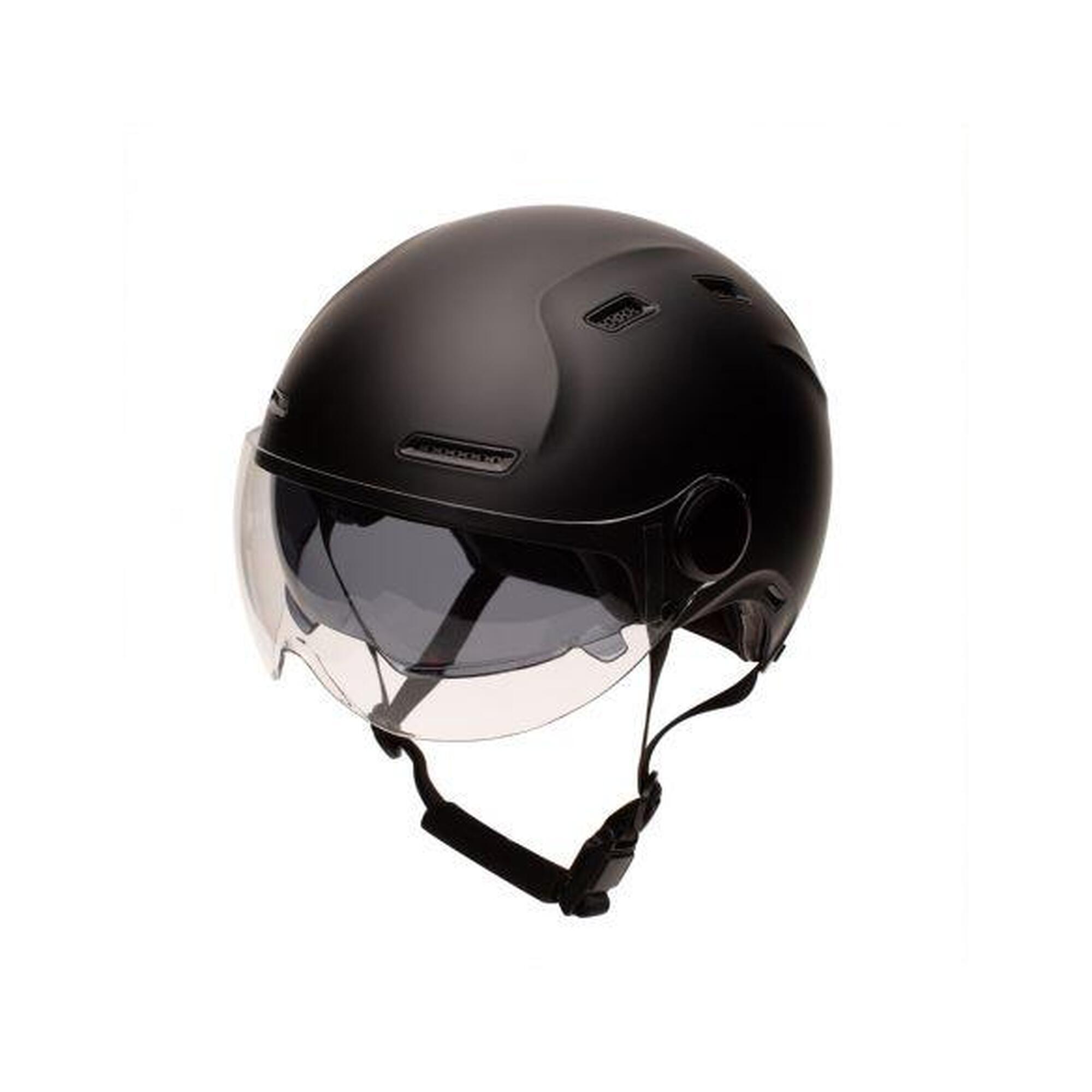 Capacete urbano Jet Cadence preto mate com viseira