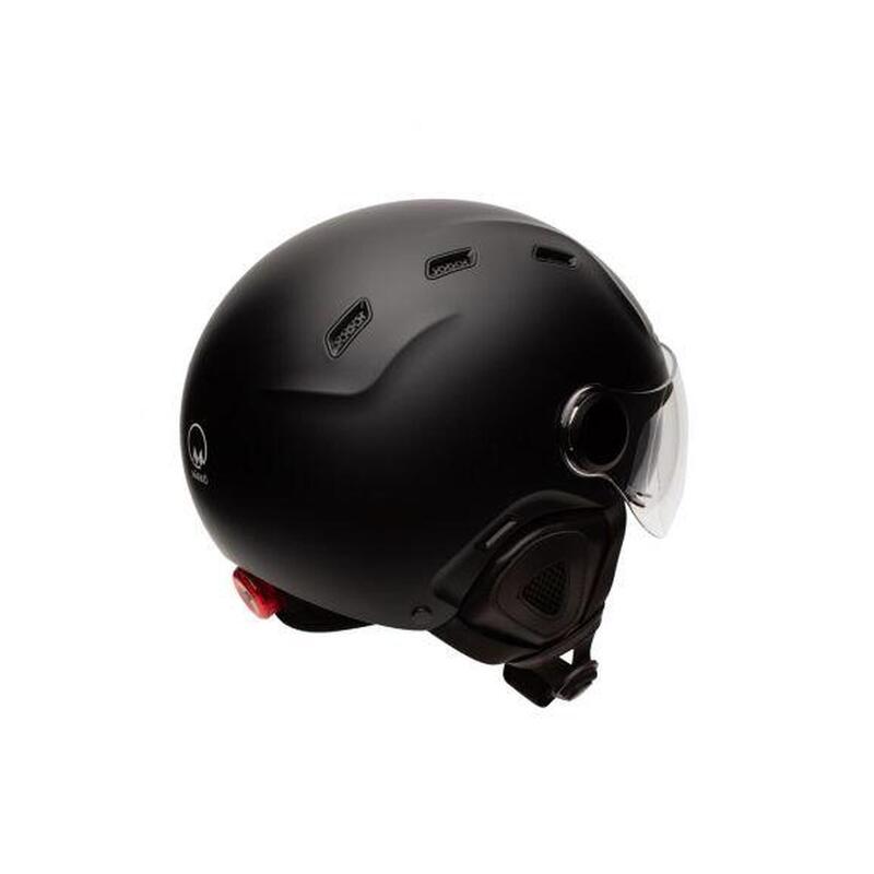 Casque urbain Jet Cadence Noir matt avec visière