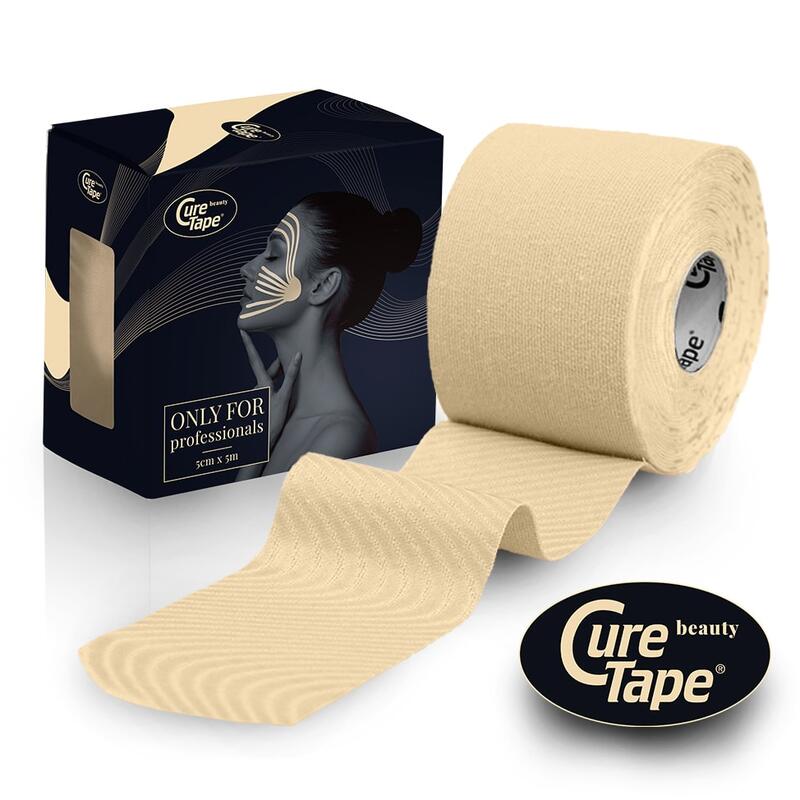 CureTape® Beauty 5cm x 5m - Fita de cinesiologia para rosto e pescoço