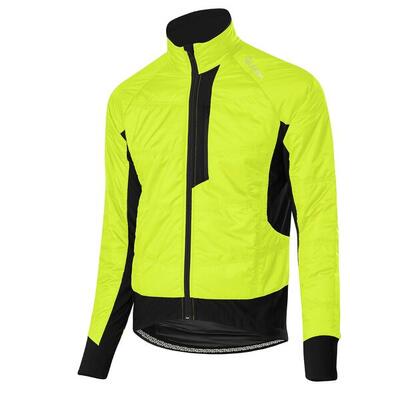 Wielrenjack lange mouwen m bike iso-jacket hotbond® pl60 - neon